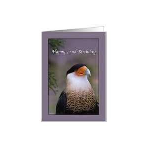  72nd Birthday Card with Crested Caracara Bird Card Toys & Games