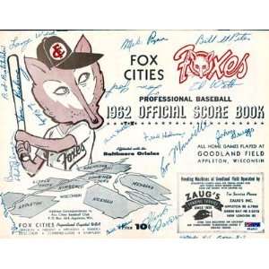  1962 Foxes Score Book Autographed Hank Aaron & Others PSA 