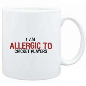 Mug White  ALLERGIC TO Cricket Players  Sports  Sports 