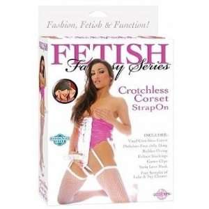  Ff Crotchless Corset Strap On Pink