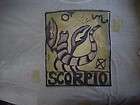 SALE Artist Limited Print SCORPIO Zodiac T shirt LG color Celery