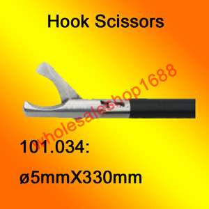 Hook Scissors 5X330mm Laparoscopic Scissor Laparoscopy  