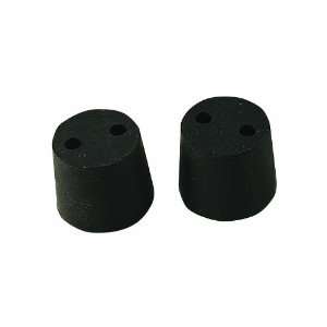 Plasticoid M29 2 Hole Tapered Natural Rubber Stopper, 47/64 Top 