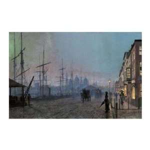 Humber Dockside John Grimshaw Atkinson. 14.00 inches by 10.50 inches 