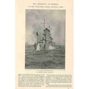   Battlesship Brooklyn At Santiago Cuba Spanish War 