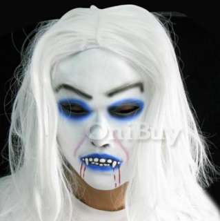 description deluxe scary demon monster latex full head mask with