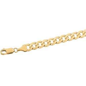  14K Yellow Gold Curb Chain Necklace   16 inches Jewelry