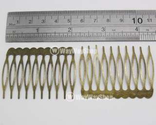 pcs 10 teeth hair clip 2 50MM prong comb Bronze G  