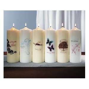 Family Oak Tree Personalized Pillar Candles 