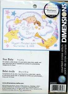 Cross Stitch Kit Star Baby   Dimensions  