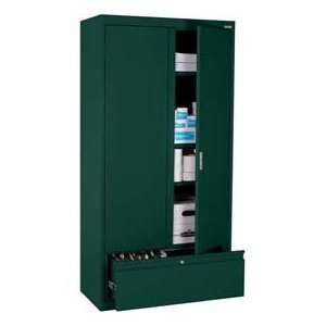   Storage Cabinet, 36W X 18D X 72H, Forest Green