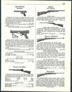 1938 AD Benjamin Air Pistol Crossman Rifles BB Gun Pells  