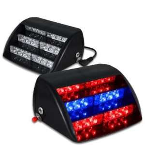 New 18 Bright Red And Blue LED Emergency Warning Flash / Strobe Lights 