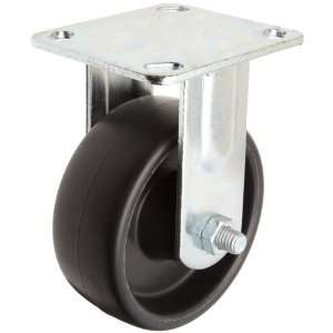 Casters 45 Series Plate Caster, Rigid, Polyolefin Wheel, Ball Bearing 
