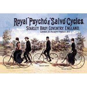 Paper poster printed on 20 x 30 stock. Royal Psycho and Salvo Cycles 