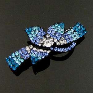   , 1pc rhinestone crystal flower hair barrette clip  