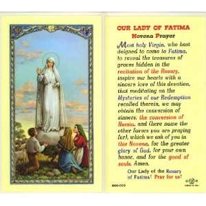 Our Lady of Fatima   Novena Prayer Holy Card (800 009)   10 pack (E24 