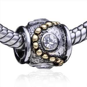 Pugster Pandora Style Bead Cylindrical Shaped Perfect Neckline Pattern 
