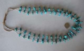 Antique 2 strand Navajo turquoise Heishi necklace 164 g  