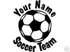Custom Soccer Ball Decal Sticker Personalized