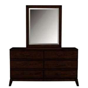  Scandia Dark Dresser & Mirror