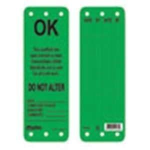   Lock Green Scaffold Tags   Okthis Scaffold Is Safe 