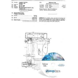  NEW Patent CD for SLOT SAWING TOOL 