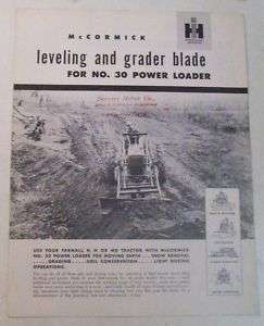 McCormick 1950 Leveling & Grader Blade Sales Brochure  
