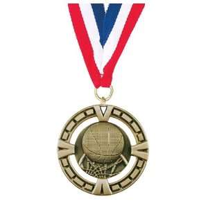  Medals   New 2.5 inch Ultra shaped Basketball medal