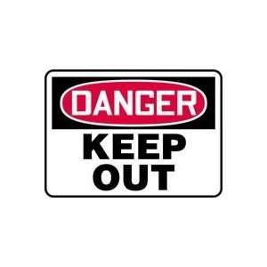 DANGER KEEP OUT 10 x 14 Adhesive Vinyl Sign