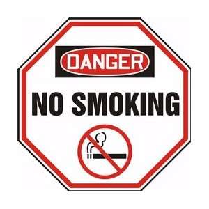  DANGER NO SMOKING (W/GRPAHIC) Sign   12 Plastic Shape 