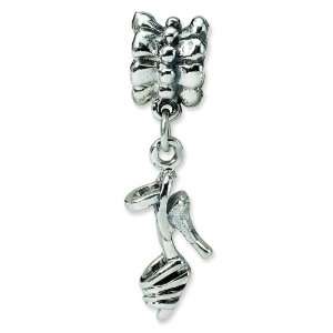   Sterling Silver High Heel Shoe Dangle Bead Arts, Crafts & Sewing