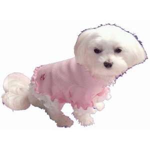    Hip Doggie HD 2PHR Heart Ruffle Dog Tee in Pink Size Medium Baby