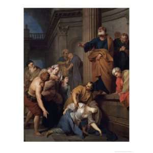  Death of Saphira, Wife of Ananias Giclee Poster Print by 