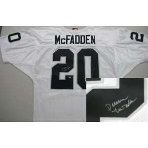  Darren McFadden Autographed/Hand Signed Oakland Raiders White 