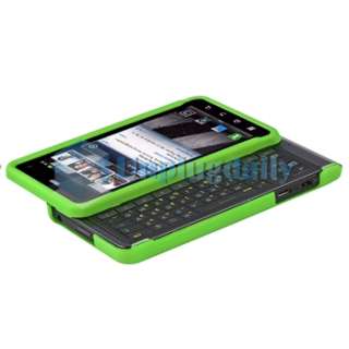 Neon Green Case+Car+Wall Charger+LCD Privacy Guard For Motorola Droid 