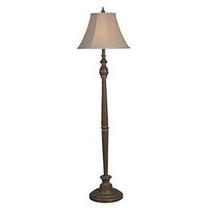  Canton Floor Lamp with Tuscan Wash finish and Cream Linen 