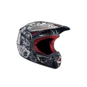 Fox Racing V2 Youth MX Bicycle Helmet   Black/Red   01070 017  