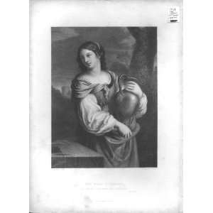  Woman Of Samaria *3 Antique Print Religion 1851 86
