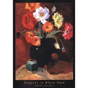   Black Vase Finest LAMINATED Print Janine Salzman 20x28