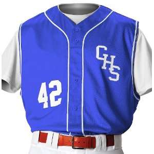 Alleson PROFVBY Youth Custom Baseball Vest W/Braid RO/WH   ROYAL/WHITE 