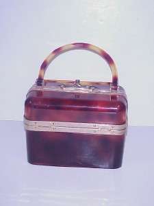 FRENCH CELLULOID TORTOISE PURSE  