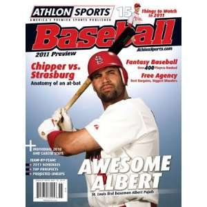  Albert Pujols unsigned Athlon Sports 2011 MLB Baseball 