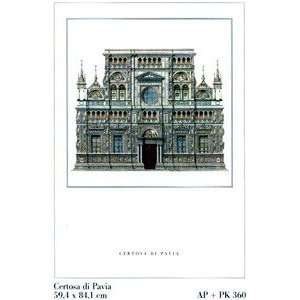  Certosa Di Pavia Offset Lithograph by Certosa. size 23.25 