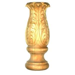  Half Round Hand Carved Wood Corbel 11 1/4H, Top3 1/2dia 