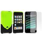 Green 2 Piece Hard Case+Clear Screen Protector For iPod