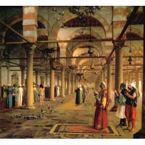   Gerome Public Prayer in the Mosque of Amr Cairo large