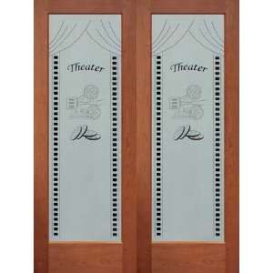  Interior Door Theater Frosted Pair (Single also available 