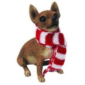  Sandicast Chihuahua in Scarf Ornament