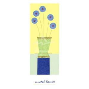    Pom Pom Cornflowers by Annabel Hewitt 8x20